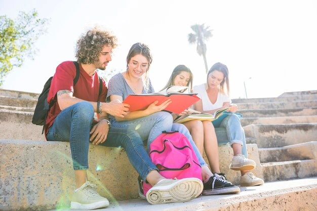 What Are the Most Remarkable Underrated Educational Travel Spots for Students? 3 students with backpack reading steps 23 2147860789